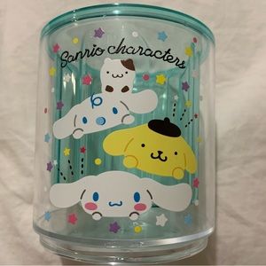 Cinnamoroll and Pompompurin Aqua Blue Spinning Pen/ Makeup Brush Holder